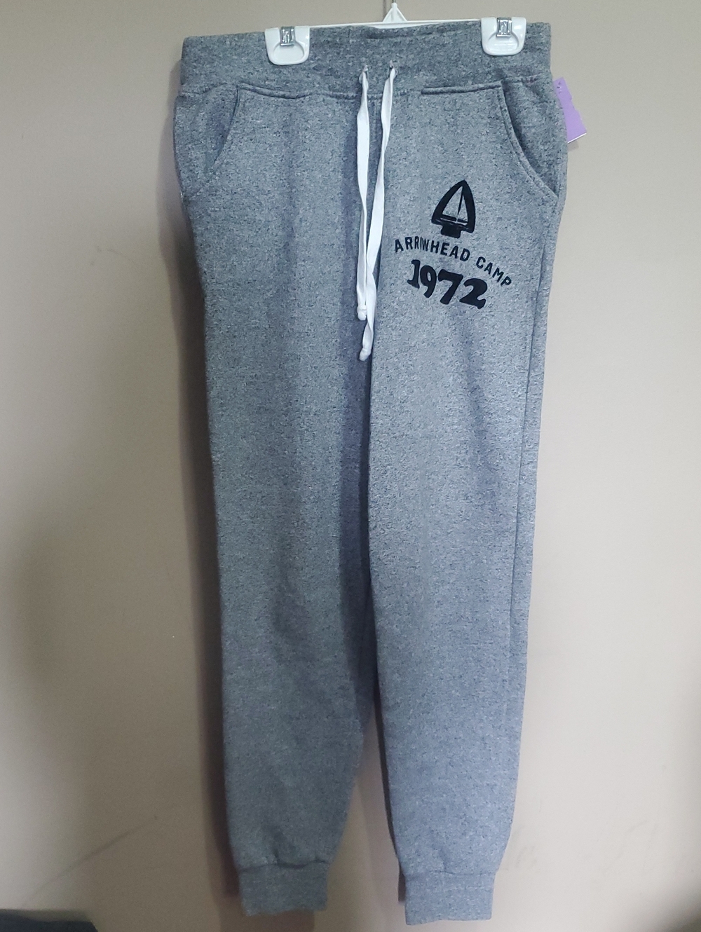 Rebel Apparel Gray Sweat Joggers with Drawstring Size Small